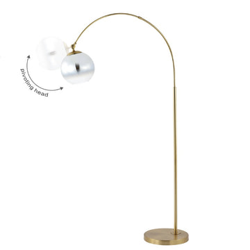 Nora 71" Coastal Vintage Iron LED Floor Lamp - JONATHAN Y